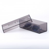 Custom clear brown acrylic sunglasses display gift box