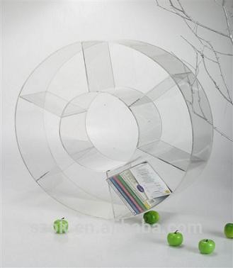 top quality acrylic desktop rounded CD display rack for home or retail hot selling