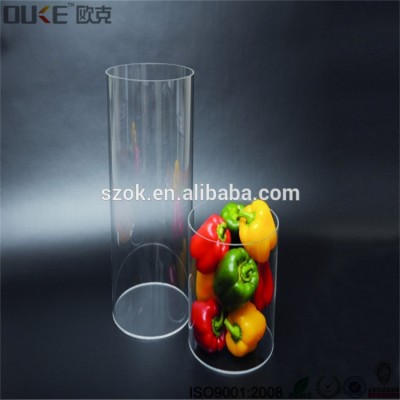 Top grade plastic clear pipe acrylic candy / dessert display tube