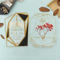 China novelties hot sale clear acrylic wedding invitation card