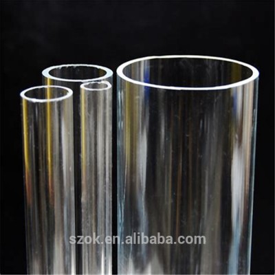 Clear round large diameter plastic acrylic tubes