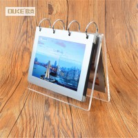 high quality custom clear plastic acrylic table calendar stand